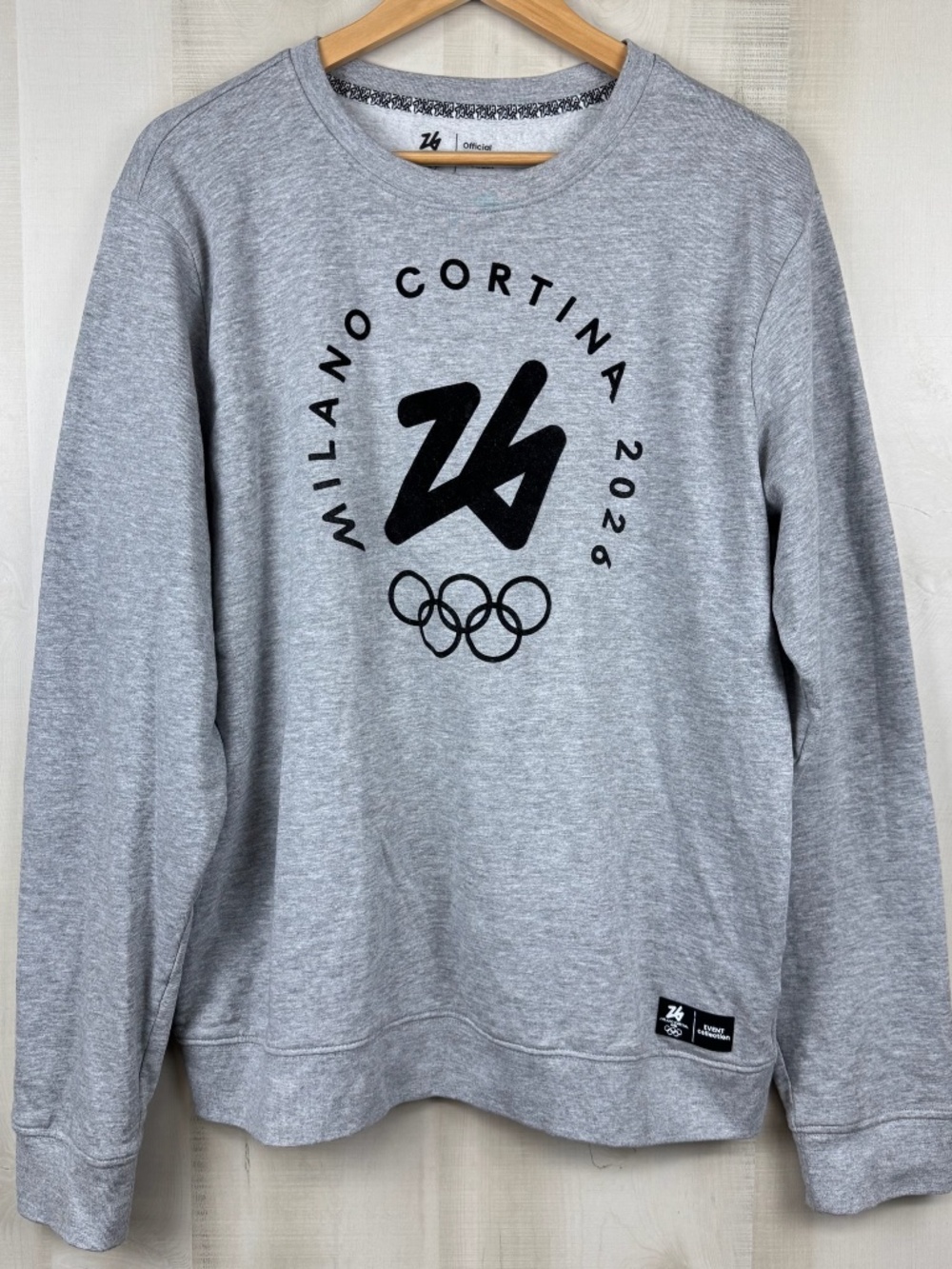 Milano Cortina 2026 Winter Olympics Officially Licensed Gray Sweatshirt Large